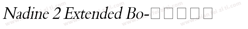 Nadine 2 Extended Bo字体转换